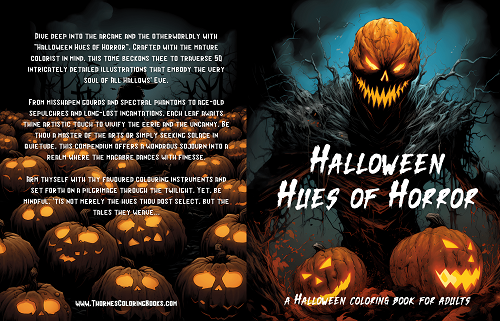 Halloween Hues of Horror: A Halloween Coloring Book for Adults